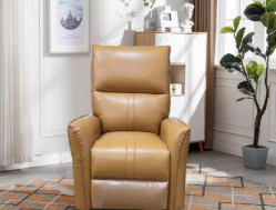 231014 Extra Wide Oversized Push Back Recliner, Big & Tall Friendly Fabric Single Sofa, Heavy Duty Ergonomic Recliner with Deep Cushion for Family Living Room