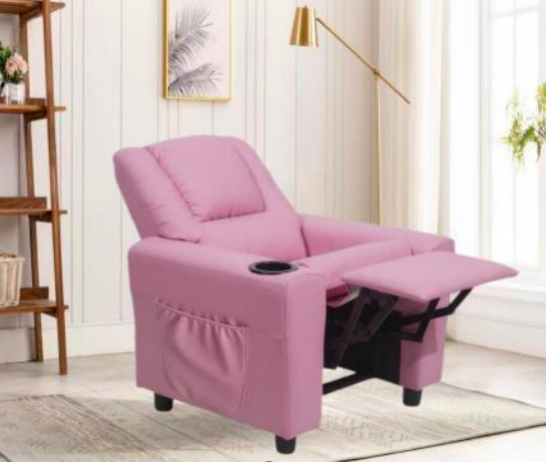 8045 Pink 360° Swivel Glider Nursing Recliner, Oversized Breastfeeding Single Sofa Chair, Big & Tall Friendly Ergonomic Rocker Recliner for Nursery & New Mom Home