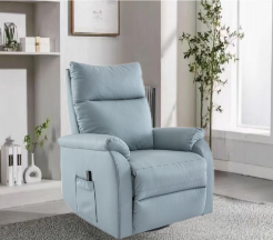 220916 Space-Saving Compact Fabric Push Back Recliner, Small Single Armchair for Narrow Bedroom, Nursery & Tiny Apartment, Ergonomic Mini Leisure Recliner
