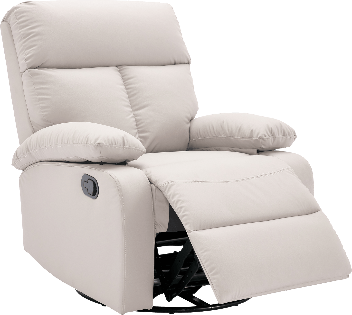 Swivel Rocker Recliner Chair, Small Manual Recliner Chair for Living Room, Bedroom T01