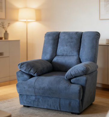 Z61 Mini Cloud Shaped Lazy Push Back Recliner, Compact Small Cloud Design Single Armchair, Space Saving Ultra Soft Leisure Recliner for Narrow Apartment Bedroom Nursery