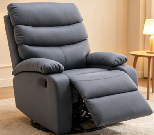 Manual Leather Recliner Chair, Small Recliner chair with Tech- cloth 8018