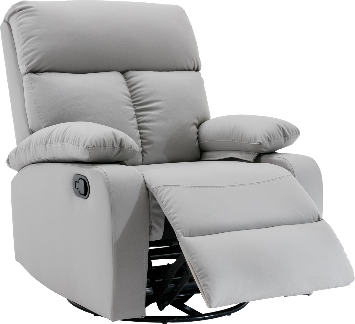 Swivel Rocker Recliner Chair, Small Manual Recliner Chair for Living Room, Bedroom T01
