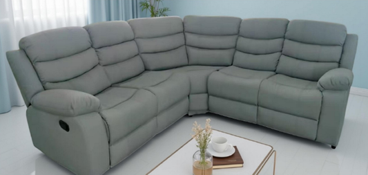 8005 Mist Grey L-Shaped Recliner Corner Sofa – Your Cozy Daily Relaxation Spot