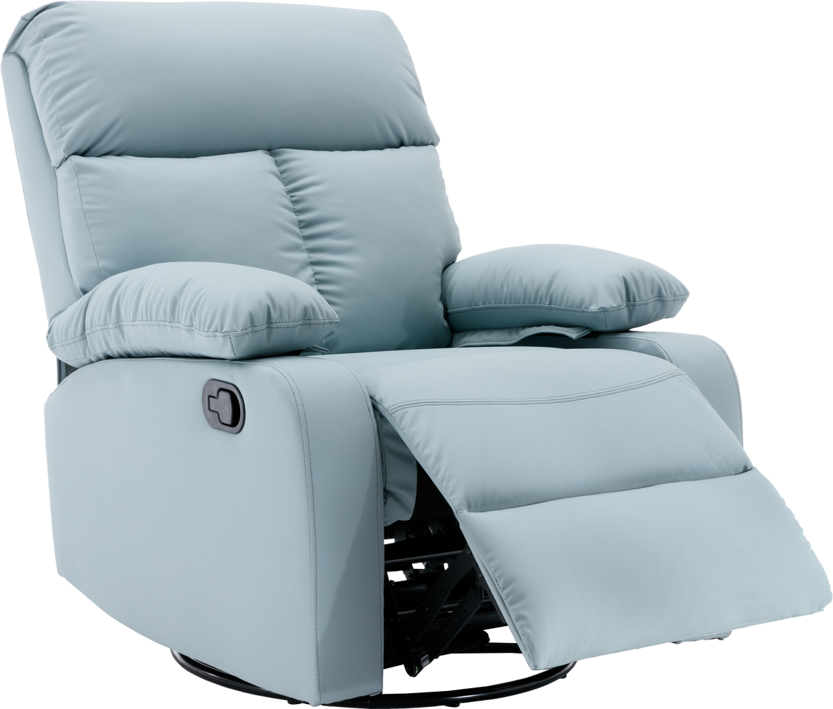 Swivel Rocker Recliner Chair, Small Manual Recliner Chair for Living Room, Bedroom T01