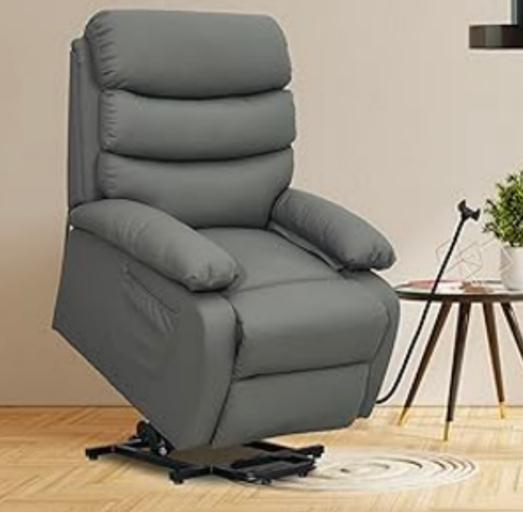 Power Lift Recliner Chair for Elderly, Micro Leather Electric Lift Chair Recliner with phone holder for Living Room, Bedroom 8018 lift chair