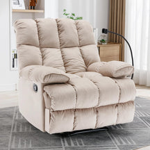 Oversized Recliner Chair 400LBS Soft Overstuffed Arms and Back, Velvet Oversized Recliner Chair for Living Room, Bedroom 221118