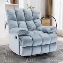 Oversized Recliner Chair 400LBS Soft Overstuffed Arms and Back, Velvet Oversized Recliner Chair for Living Room, Bedroom 221118