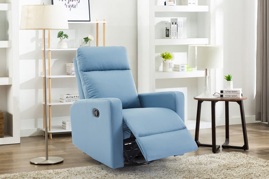 Manual Leather Recliner Chair, Small Recliner chair with Tech- cloth, Recliner Chair for Bedroom, Livingroom/240408