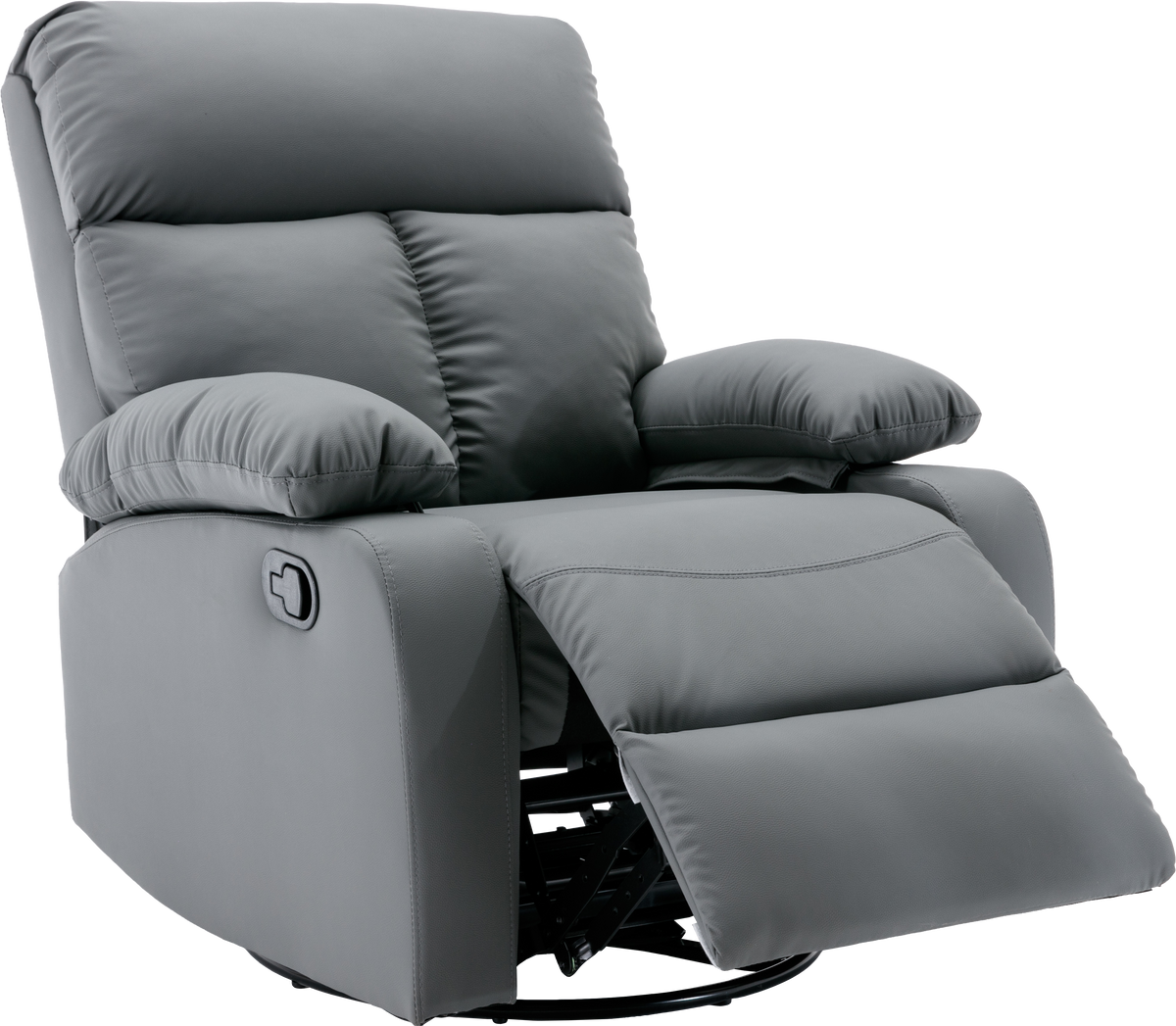 Swivel Rocker Recliner Chair, Small Manual Recliner Chair for Living Room, Bedroom T01