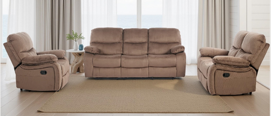240430 Split Design Oversized Manual Fabric Recliner, Multi-position Push Back Single Sofa Armchair, Heavy Duty Big & Tall Friendly Leisure Recliner for Living Room & Family Villa