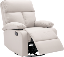 Swivel Rocker Recliner Chair, Small Manual Recliner Chair for Living Room, Bedroom T01