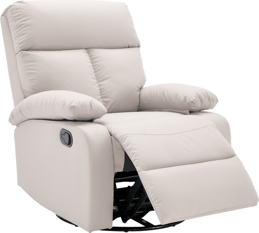Swivel Rocker Recliner Chair, Small Manual Recliner Chair for Living Room, Bedroom T01