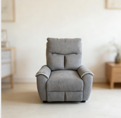 Z62 Cloud Shaped Oversized Lazy Fabric Recliner, Wrapped Cloud Design Single Sofa Armchair, Ultra Soft Overstuffed Ergonomic Leisure Recliner for Modern Living Room Luxury Apartment