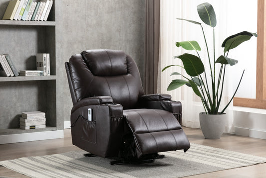 Manual Leather Recliner Chair, Small Recliner chair with Tech- cloth, Recliner Chair for Bedroom, Livingroom 6005