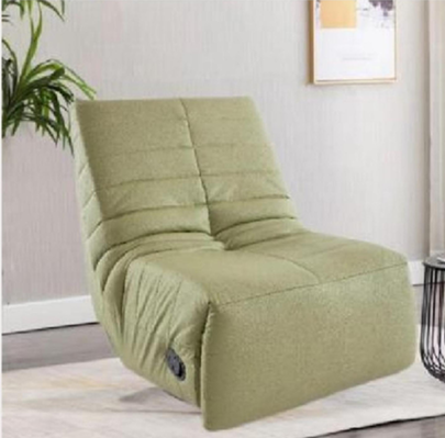 231116 Slim Arm Contemporary Push Back Fabric Recliner, Thin Arm Modern Single Sofa Chair, Ergonomic Light Outline Leisure Recliner for Urban Apartment Living Room