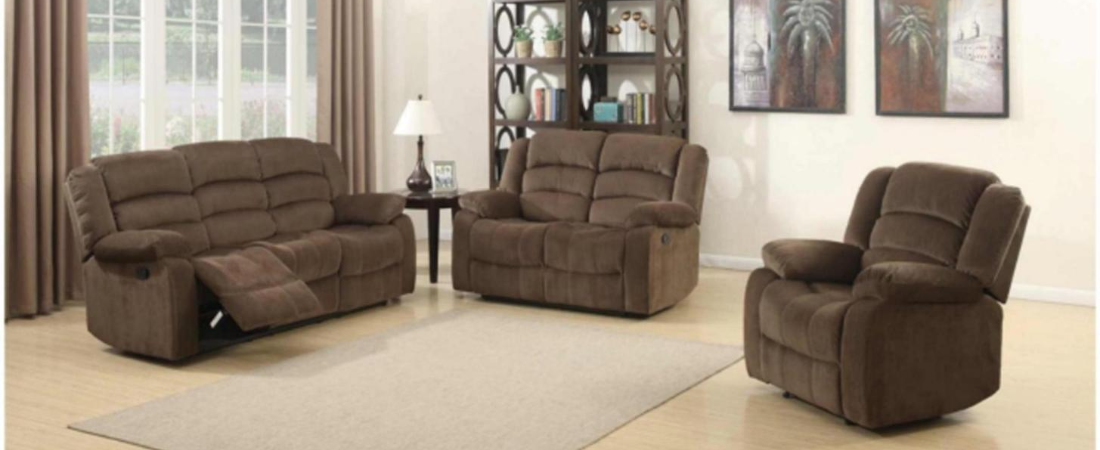 Recliner Sofa Set,Living Room Furniture Sets,Recliner Couch Set for Living Room/Office/Theater Seating 8006