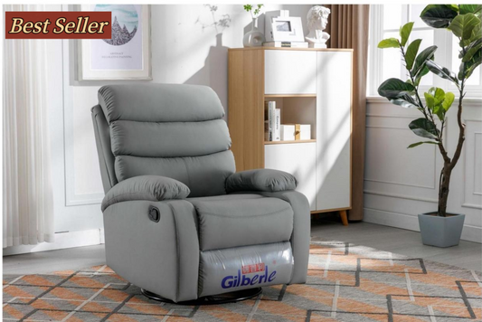 Manual Leather Recliner Chair, Small Recliner chair with Tech- cloth; Recliner Chair for Bedroom, Livingroom/8018