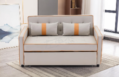 241208 Linen-Look Fabric Manual Recliner, Breathable Single Sofa Chair, Push Back Armchair with Natural Texture, Ergonomic Recliner for Living Room Bedroom Farmhouse