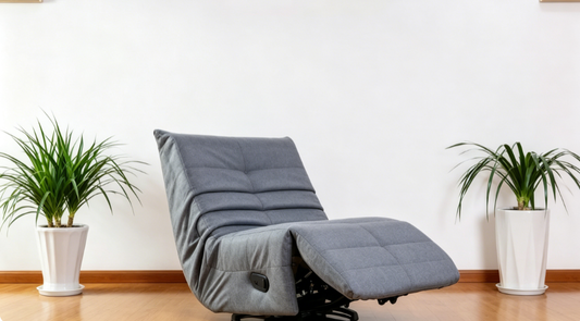 F5 Minimalist Fabric Manual Recliner, Simple Single Sofa Chair, Push Back Armchair with Slim Profile, Ergonomic Recliner for Small Spaces Living Room Bedroom