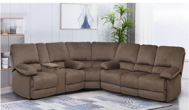 3 Piece Manual Sectional Couches for Living Room Furniture , Convertible Loveseat and Armchair ,9070