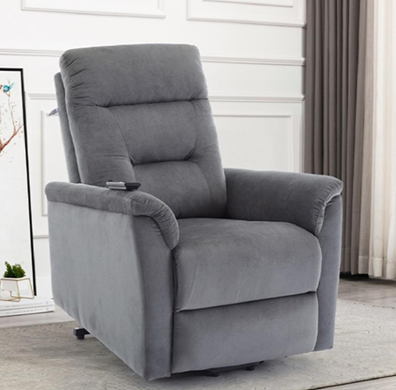 240406 Deep Seat Fabric Manual Recliner, Extra Deep Single Sofa Chair, Push Back Armchair for Relaxed Lounging, Ergonomic Recliner for Living Room Bedroom