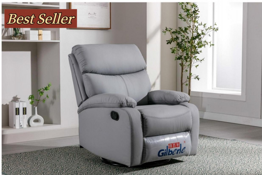 Manual Leather Recliner Chair, Small Recliner chair with Tech- cloth, Recliner Chair for Bedroom, Livingroom/G01