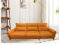 7003 Manual Fabric Recliner, Overstuffed Single Sofa Chair, Push Back Recliner with Side Pocket, Ergonomic Armchair for Living Room Bedroom Nursery