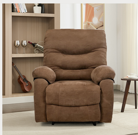 240457 Extra Thick Cushion High Comfort Push Back Fabric Recliner, Overstuffed Deep Soft Single Sofa Armchair, Premium Comfort Leisure Recliner for Home Relaxation Master Bedroom