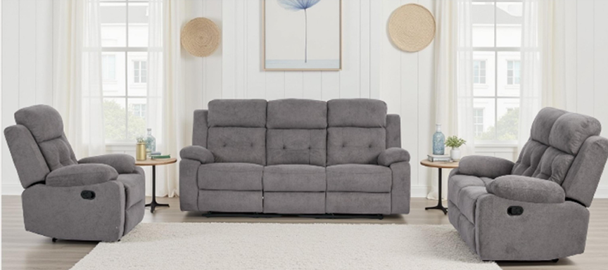 240432 Extra Deep Overstuffed Plush Fabric Recliner, Cloud-like Oversized Push Back Armchair, Big & Tall Friendly Ergonomic Leisure Sofa for Luxury Living Room & Master Bedroom